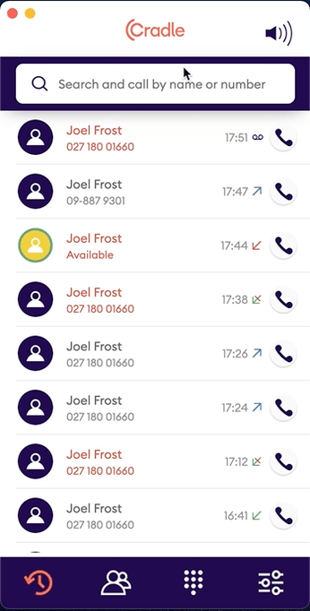 Voicemail in call log