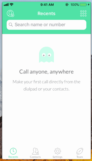 Keypad Call iOS